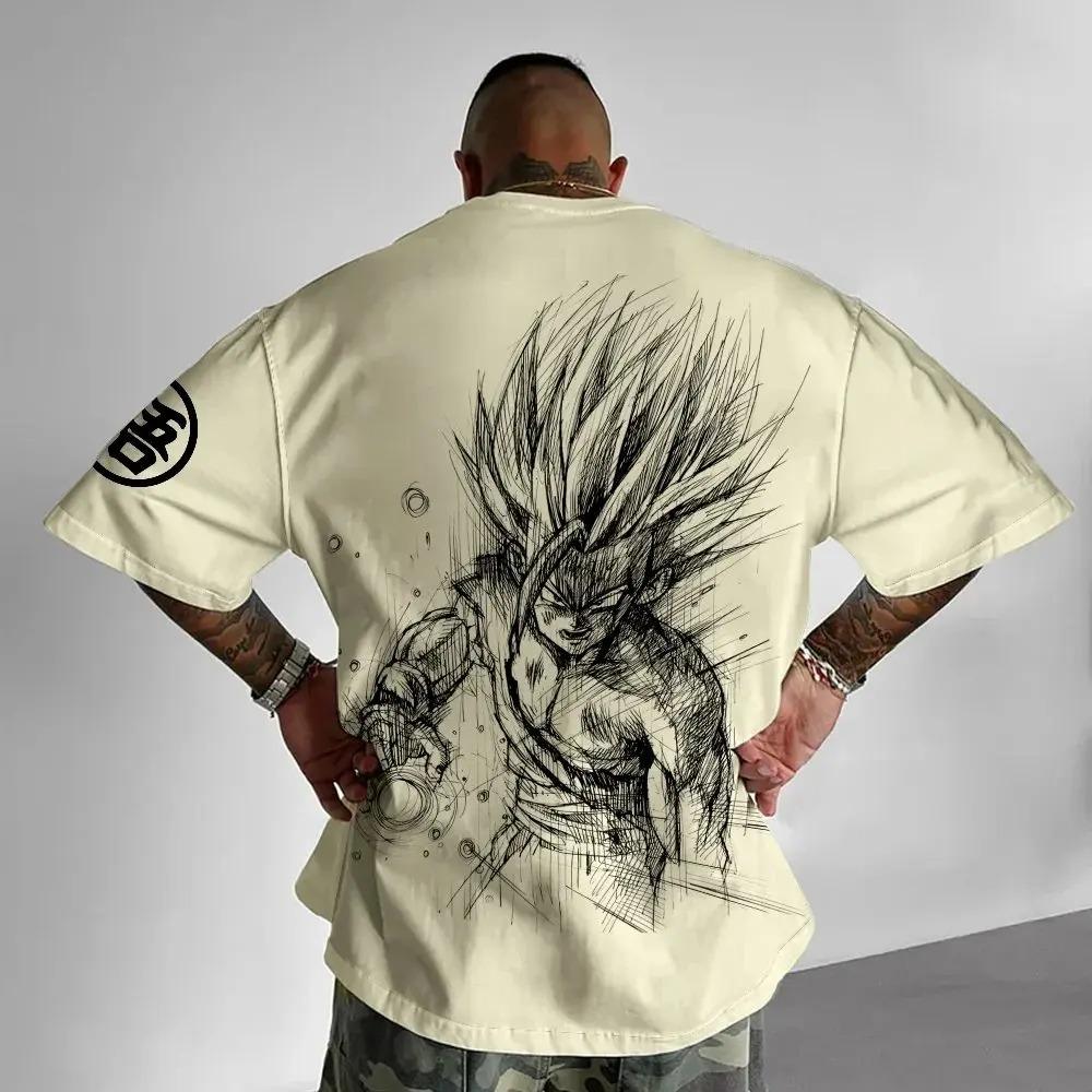 2026 Dragon Ball Giappone Anime T-shirt da Uomo e Donna Son Goku Stampata Cotone Bambini e Bambine Maniche Corte Hip Hop Streetwear T-shirt Oversize