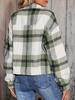 Autumn Winter Women's Plaid Zipper Jacket with Pockets - New Casual Short Style