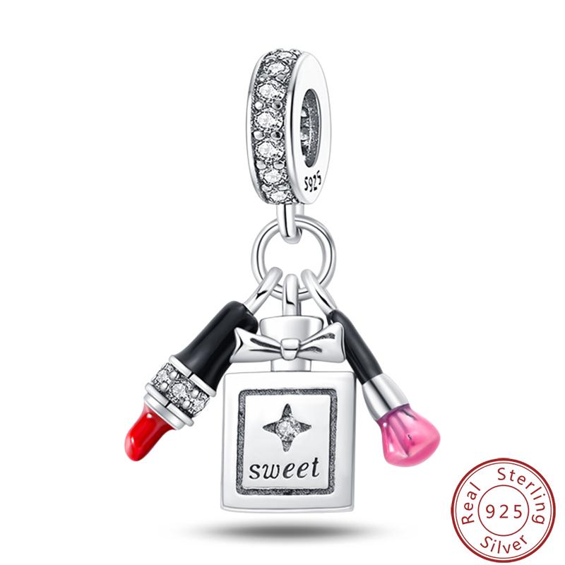 Copper Perfume Bottle High Heels Princess Dress Fashion Romantic Charms Beads 3Mm Diy Fine Jewelry Making