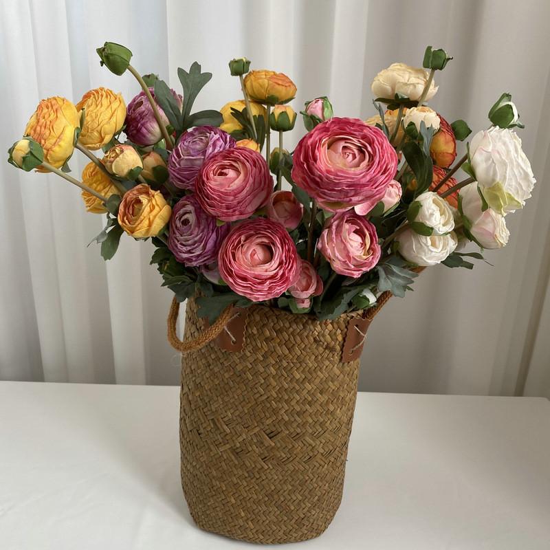 Silk Realistic Lotus Bouquet For Wedding Home Office Flower Decoration Gift