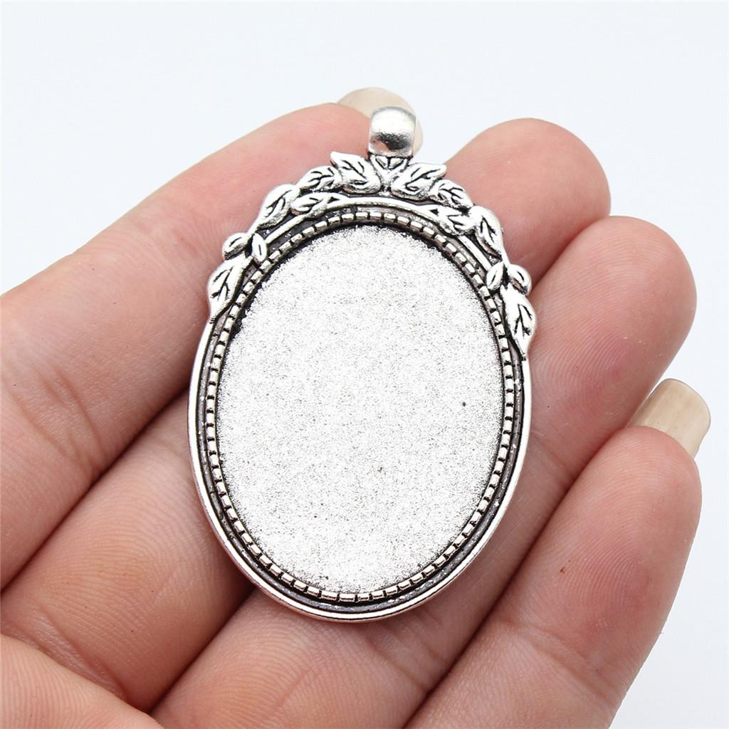 

Аксесуари Деталі Овальний Скляний Кабошон Основа Налаштування Лоток Безель Підходить 30x40мм Мінімалістичні Ювелірні Компоненти SA038 A17-3pcs-30x40mm