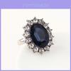 Fashion Sapphire Jewelry Set With Blue Rhinestone Decor For Women Spring