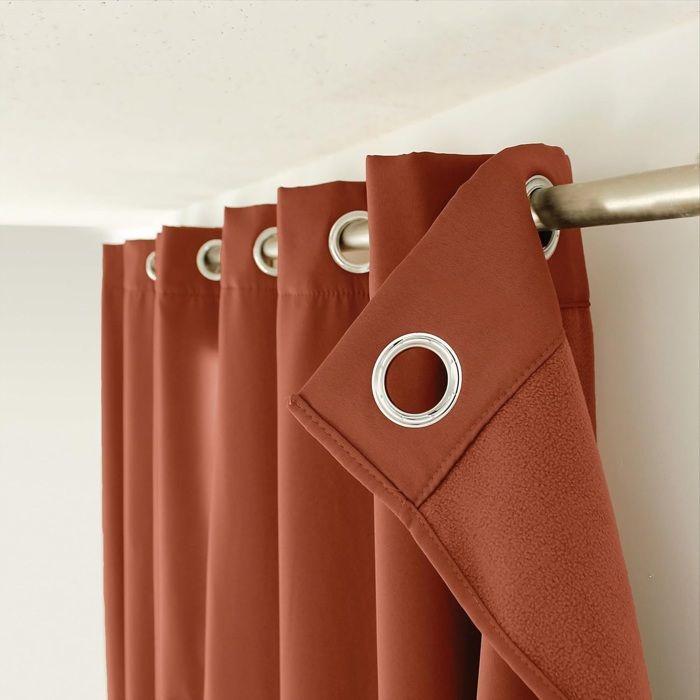 1 Thermal Curtain 135 X 180 Cm Glacier Terracotta
