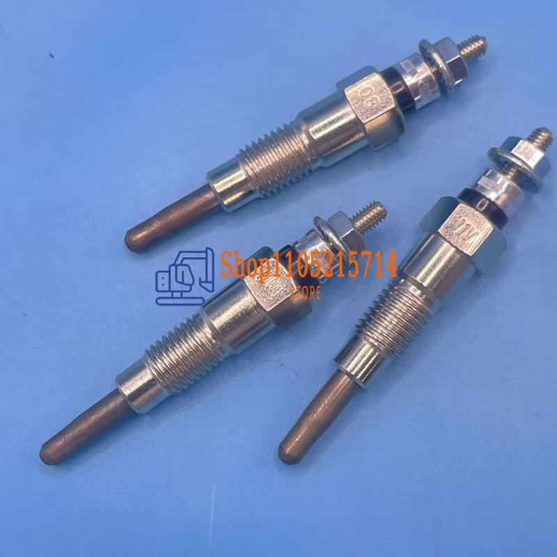 3pcs Engine Glow Plug Glow Bar Excavator Parts U10/15/17/18 Preheater 3TNV70/3TNV76