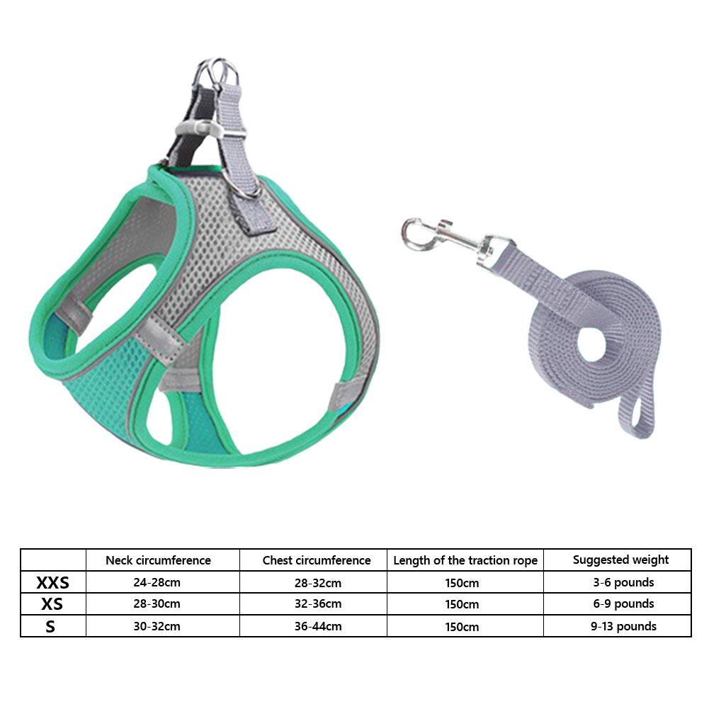 Pet Harness with Reflective Strip Cat Dog Harnesses And Leashes Set Adjustable Pet Harness Vest Pet Supplies for Outdoor Walking