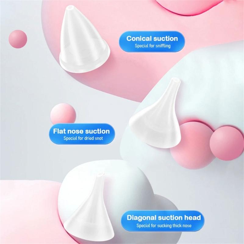Powerful Electric Nasal Aspirator with Melodies & Gentle Illumination Rechargeable Nasal Suction Device Nasal Vacuum