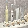 Ceramic Toothbrush Holder Cute Siamese Cat Electric Toothbrush Rack Storage Shelf Toothpaste Placement Home Bathroom Decoration