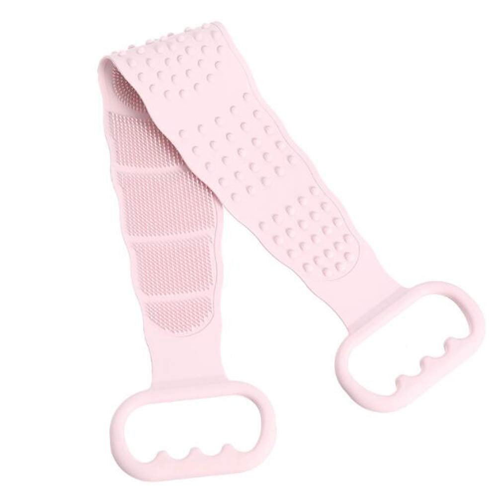 

HJ Exfoliating Towel for Soft Acne Back Body Bath Supplies of Back, Silicone, Double-Sided, Relief, Exfoliating, Foaming, Wash, Massage, Care, (Set 2, розовый