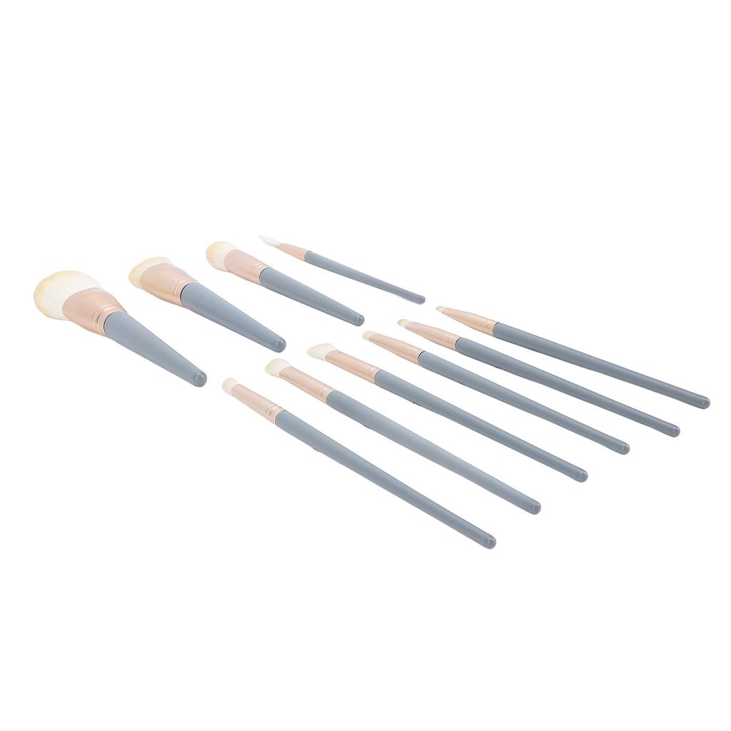 10pcs Makeup Brush Set Fibre   Loose Powder Brush Professional Cosmetic Brush Set for Face Eye