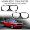 Enjoliveur de Phare pour Dodge Challenger 2008-2014 N° 68051527AA/68051526AA Enjoliveur de Phare Avant Gauche Droit Cache de Phare Décor Noir 1 Paire