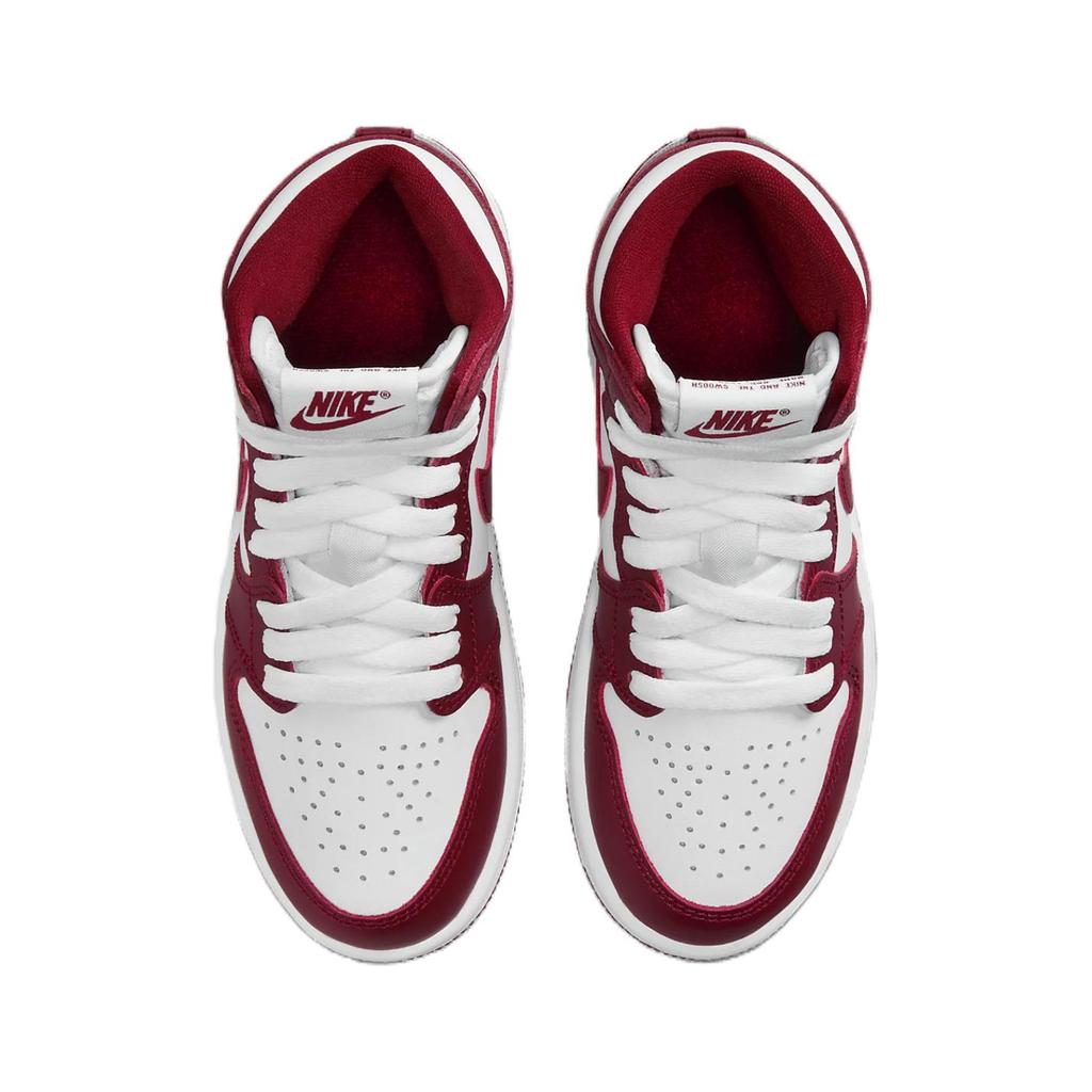 Air Jordan 1 Retro High OG PS Artisanal Red Kids Sneakers White Team-Red FD1412-160