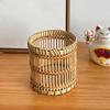 Multi-functional Bamboo Woven Pen Container Natural Materials Storage Basket  School