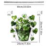 Green Heart Leaf Acrylic Window/Door Hanging Pendant - Decorative Art for Festivals