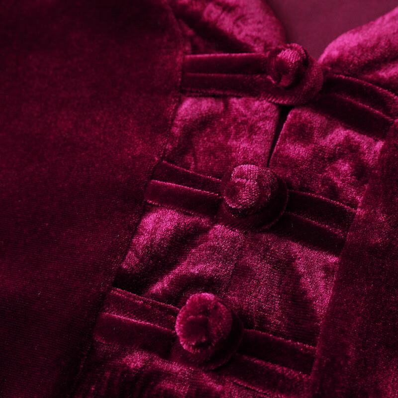 New Chinese Style Velvet Two-Piece Set
