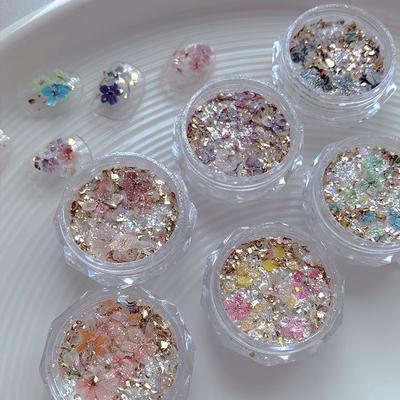 Nail Art Dried Flower Material Garden Dried Flower Sequins Glitter Material Diy Nail Decoration