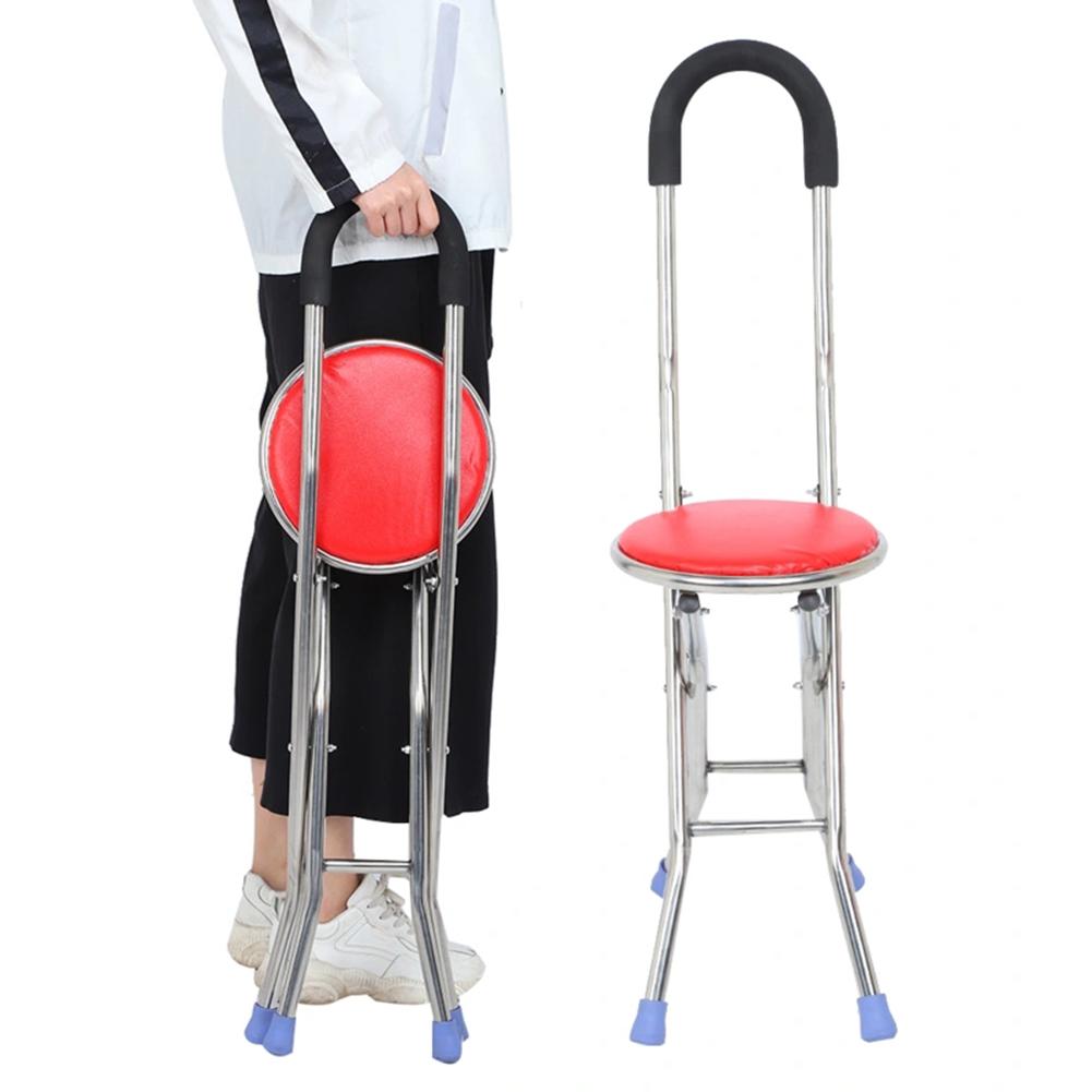 Elderly Cane Stool, Foldable Cane Stool, Stainless Steel Cane Stool, Elderly Walking Stick