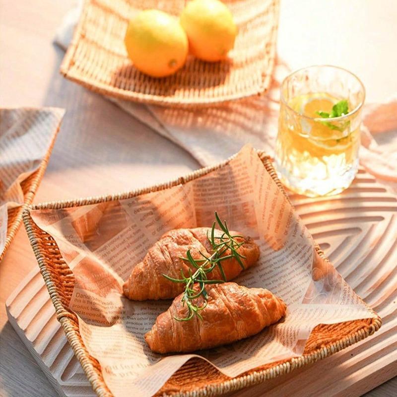 Sandwich Wrapping Paper Oil - Absorbing Burger Liner Greaseproof Coated Film Paper Cooking Sheet Kitchen Gadget Accessory