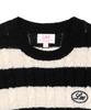LEE Women'S Striped Cable Short Sleeve Knit Black