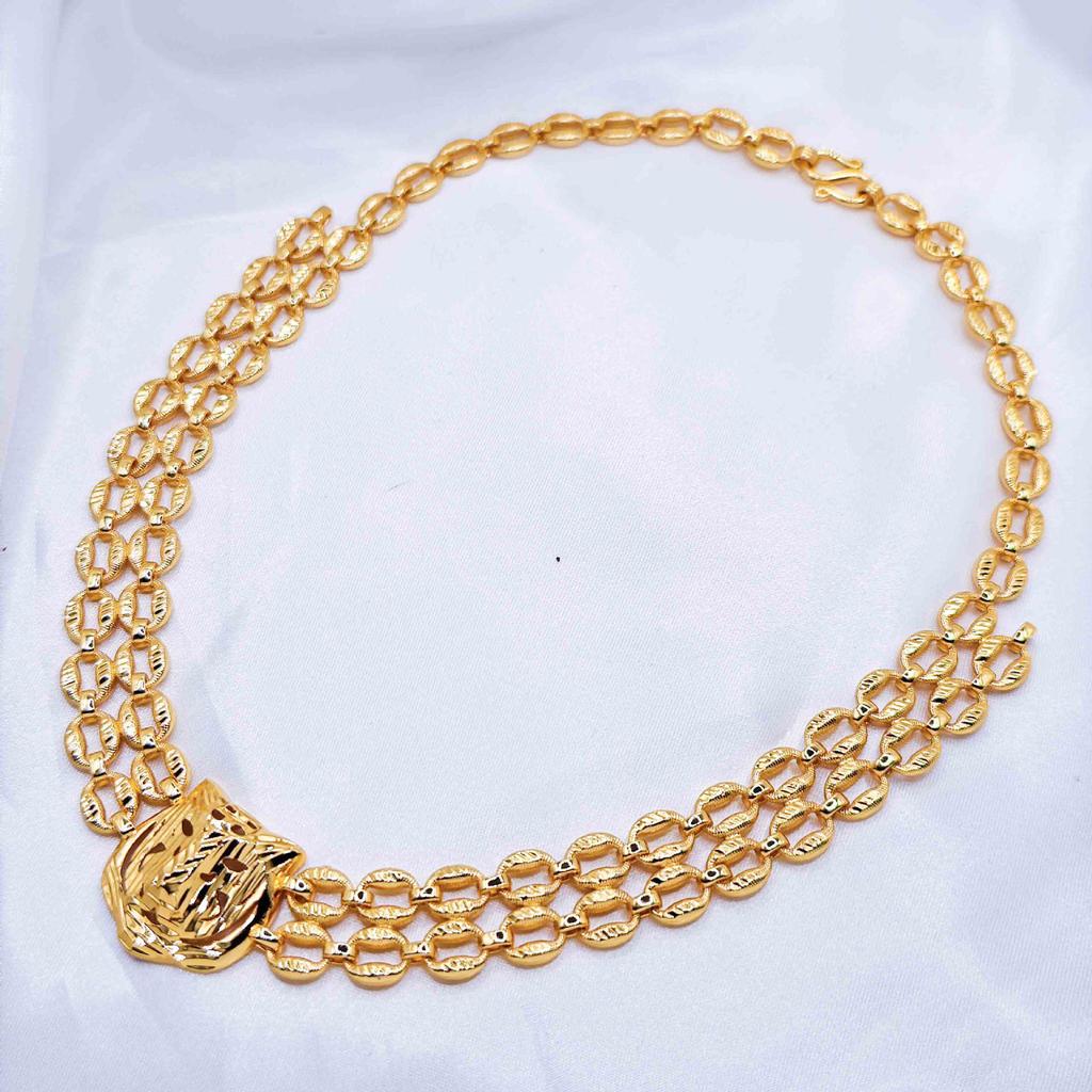 High-End Light Luxury Real Gold Plated Tiger Necklace - Versatile Fashion Accessory