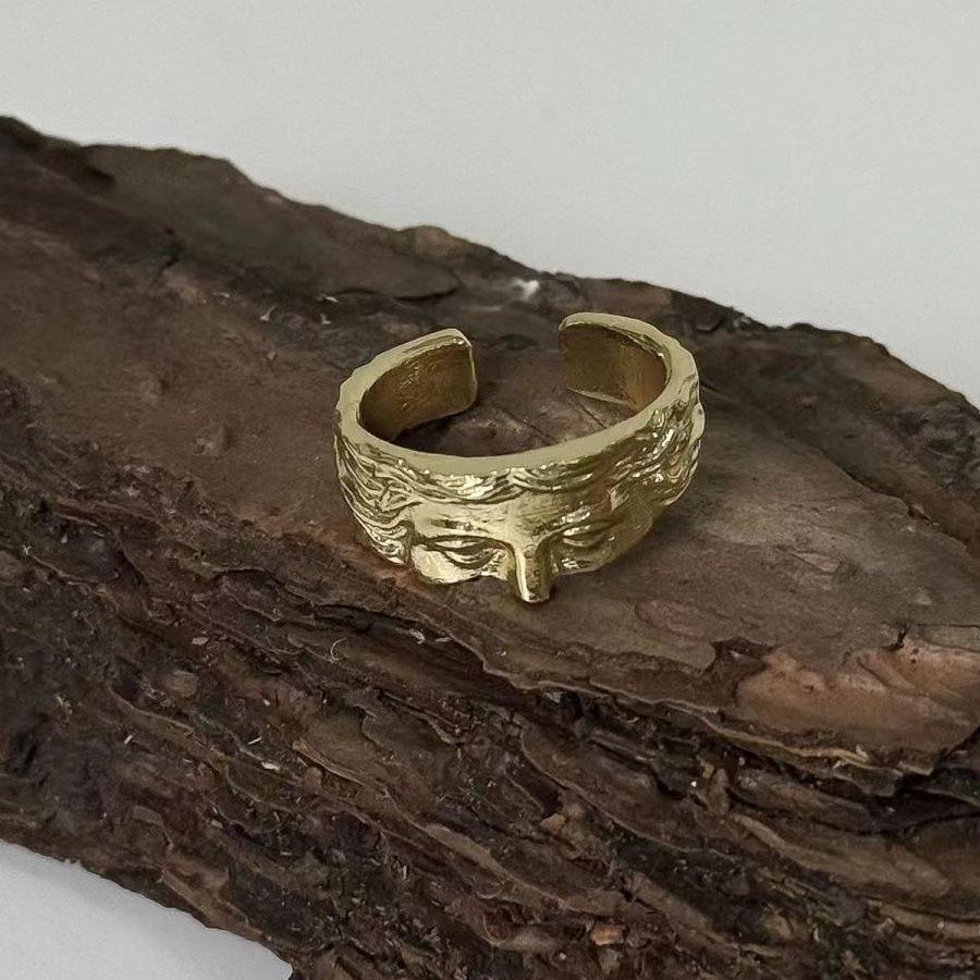 Creative Half Mask Retro Ring, Unisex Cool Style Fashionable Opening Adjustable Ring Fashion Jewelry