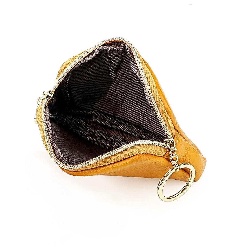 Bison Denim Fashion Genuine Leather Wome Small Coin Purse Zipper Wallet