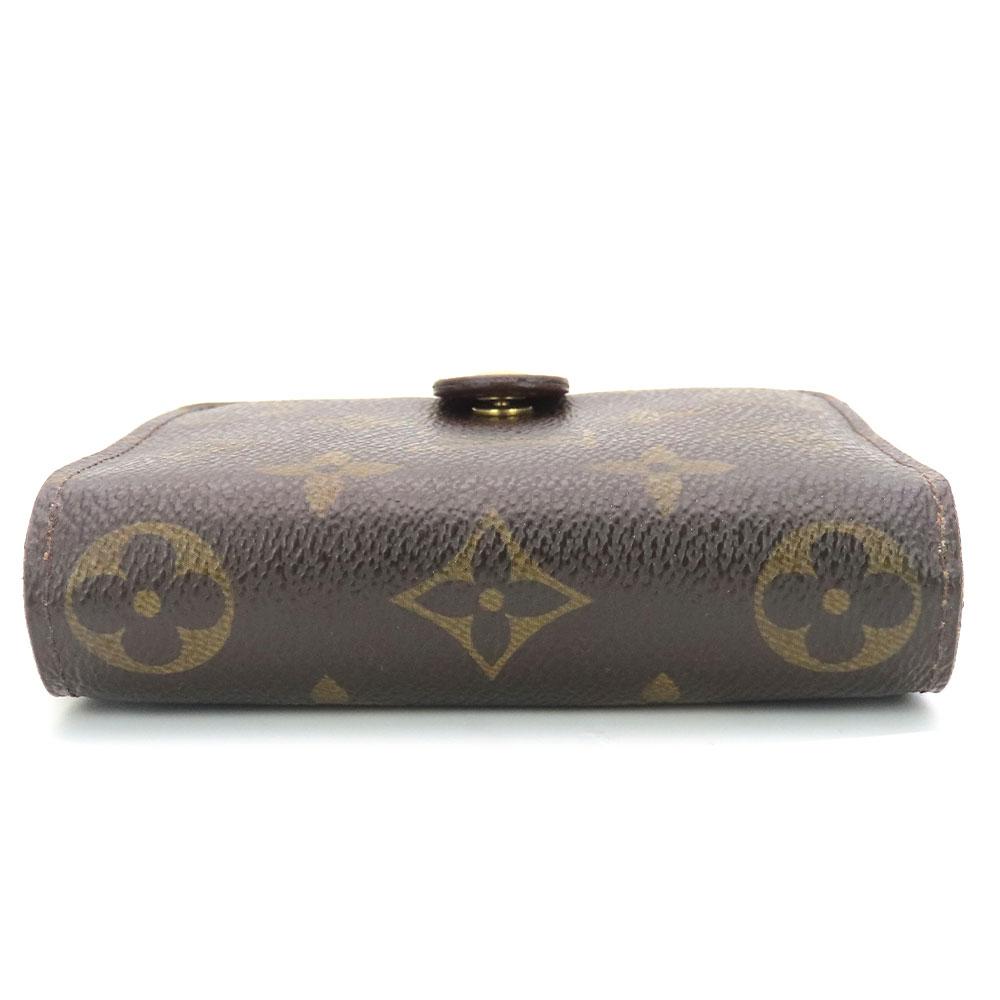 Used LOUIS VUITTON Bifold Wallet Compact zip M61667 Monogram Brown Accessory
