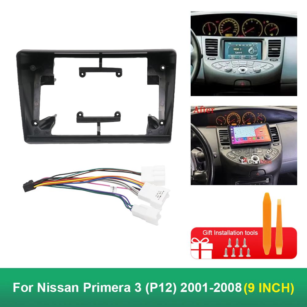 9-дюймовая рамка для автомагнитолы для Nissan Primera 3 (Р12) 2001-2008 Android MP5 GPS Плеер Рамка Панели 2 Din Головное Устройство Накладка на Панель