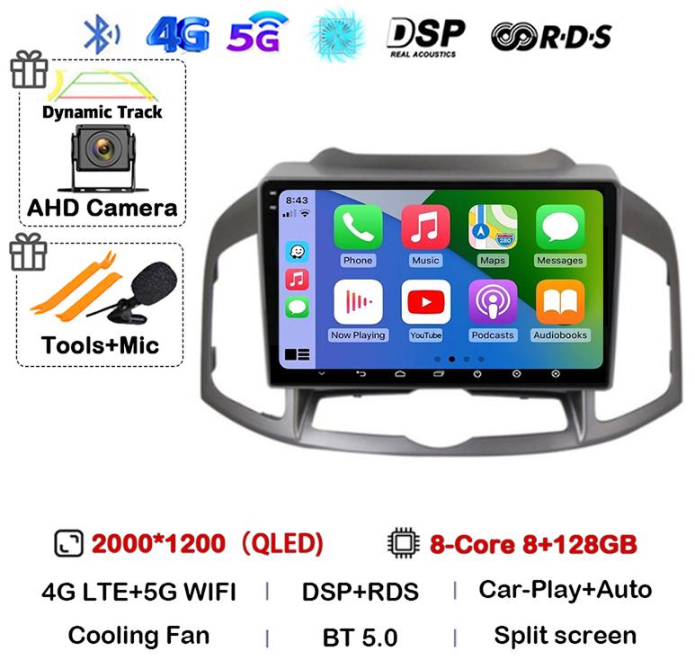 Android 14 Carplay Auto WIFI Car Radio For Chevrolet Captiva 1 2011 2014 2015 2016 GPS Multimedia Video Player Stereo Head Unit