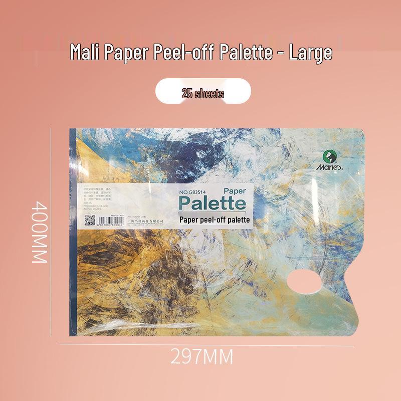 Mali Tear-Off Disposable Palette for Oil, Acrylic, and Watercolor Painting