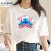 Punk Trend Casual Stitch Unisexs Tshirt Unisexs Tshirt Cute Tshirt Anime Cartoon Casual Dress Unisexs Cute Shortsleev