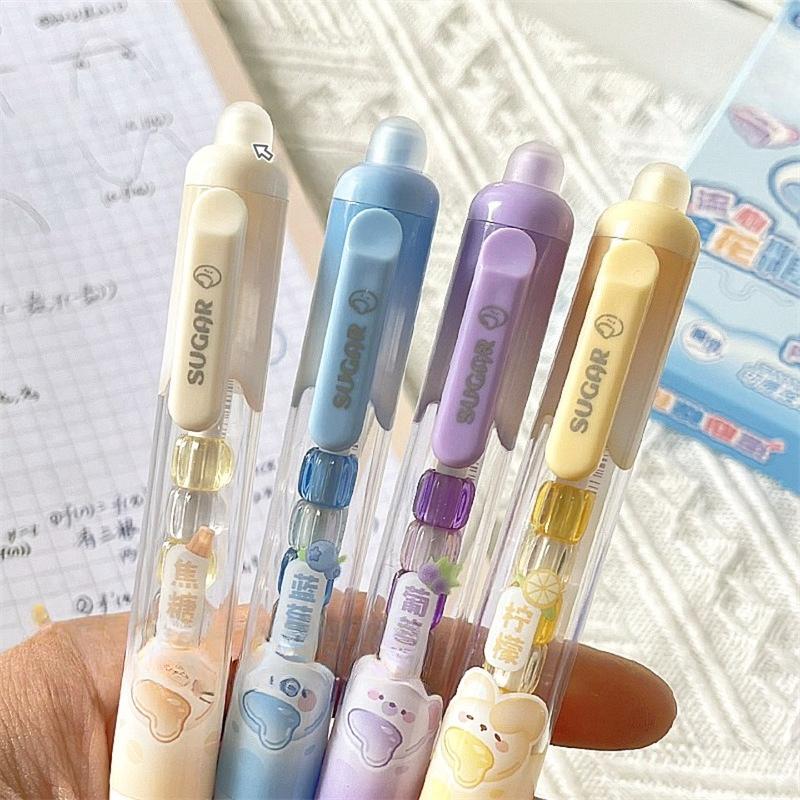 8Pcs Neutral Pen Writing Smooth Pens Cartoon Pressing Neutral Pens Aesthetic Stationery Office Supplies Gifts
