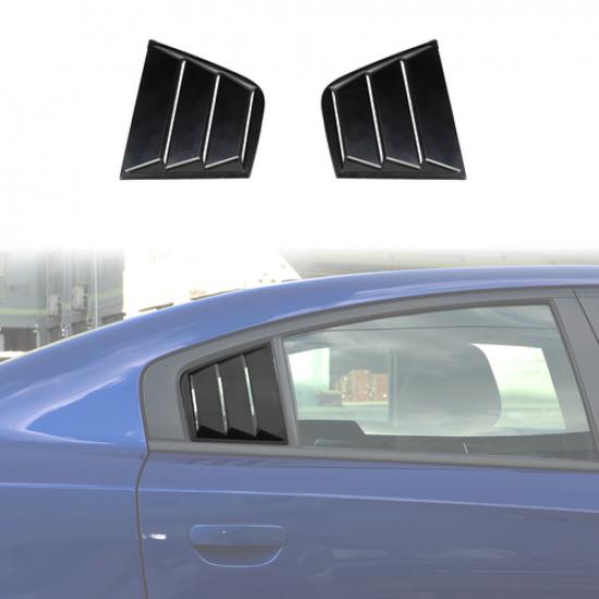 Rear Side Window Blinds Quarter Louver Decor Cover Trim for Dodge Charger 2015+