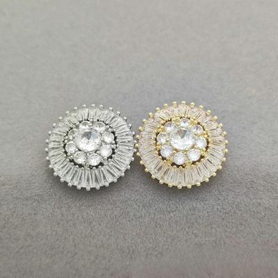 5pcs Zircon Luxury Shank Buttons Of Clothing Elegant High Quality Shinning Rhinestone Sewing Button