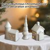 Ceramic Ornaments Luminous Christmas House House European Style Hollow Desktop Decoration Night Light Atmosphere Light