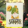 Welcome Summer Garden ag Double Sided Farmhouse Sunowers Gnomes Burlap House ag Outdoor Summer Decorations for Yard Ga SSL