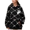 Fila Fusion Tokyo Studio Sports Lifestyle Series All Over Logo Print Pullover Hoodie Unisex hoodies Deep-Black T11U216205FBK