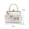 Pearl Embroidered Fashion Handbag Cheongsam Banquet Pearl Chain Shell Clip Bag Pearl Beaded Shoulder Crossbody Bag Hanfu Clutch