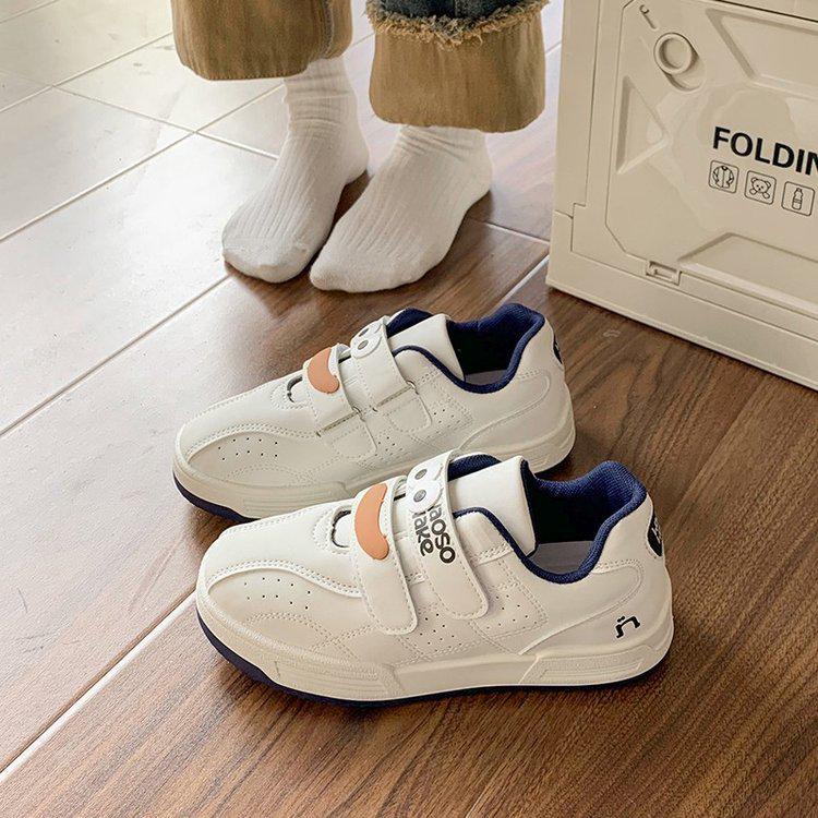 

Women s Velcro Round-Toe Loafers: Sporty & Stylish Casual Sneakers, Spring 2025 Edition - Versatile, Cute White Shoes. 38 синій