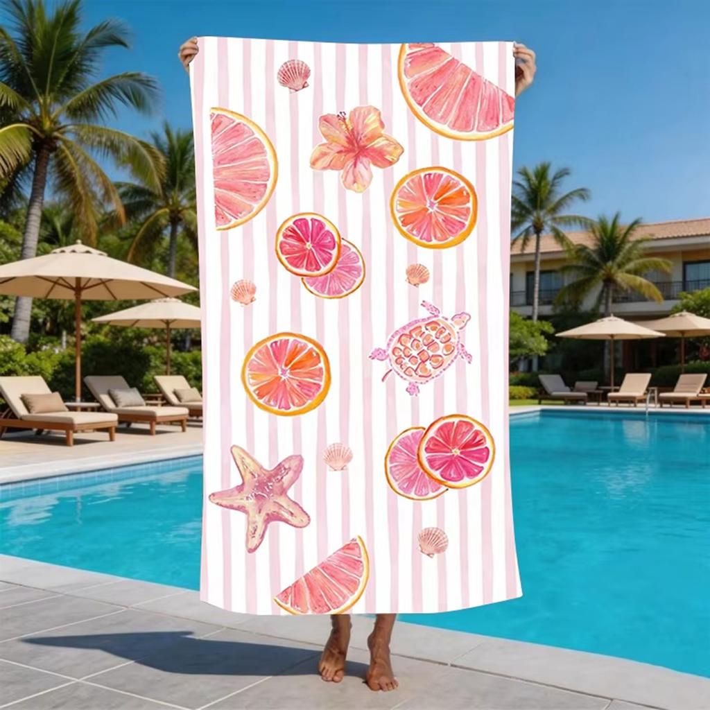 Amalfi Coast Italian Microfiber Beach Towel Sand Free Pool Towels Quick Dry Super Absorbent Swim Blanket