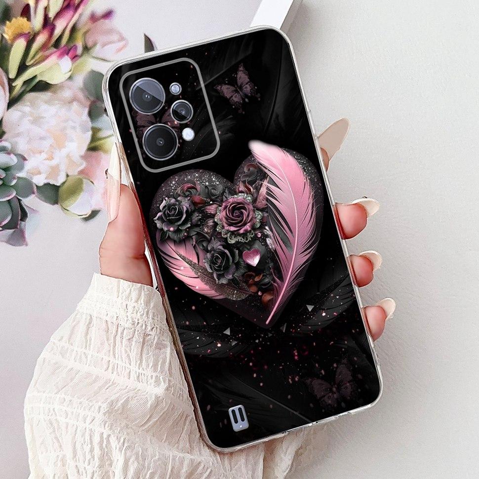 For Realme C31 Case Cute Butterfly Bear Cartoon Back Cover Phone Cases For Realme C 31 C31 4G RMX3501 RealmeC31 Soft Fundas