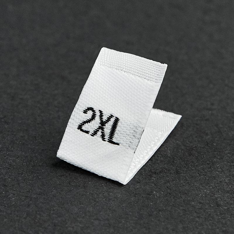 In-Stock Universal Black & White Folded Neck Labels for Men's & Women's Clothing