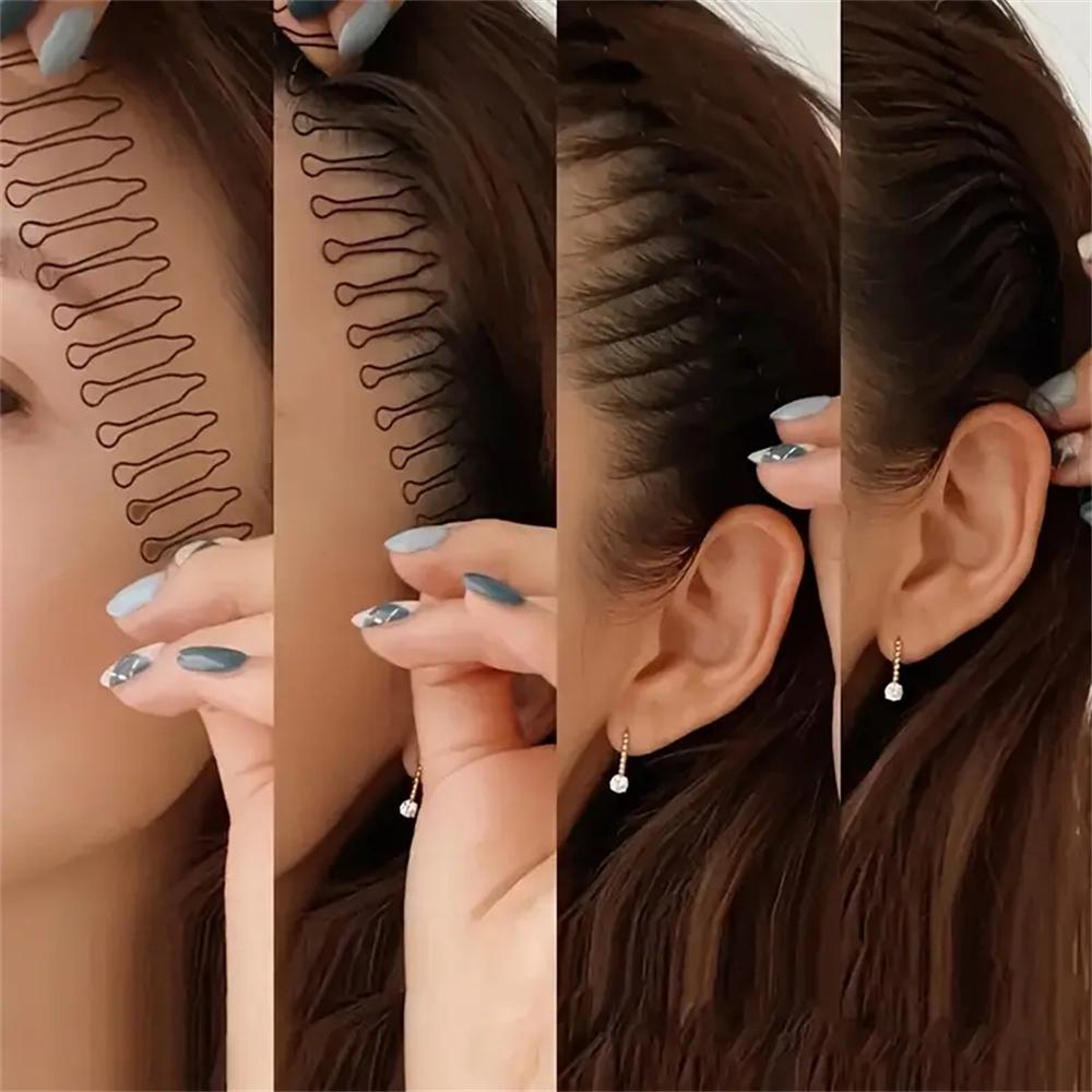 1pcs Invisible Broken Hair Hairpin Styling Accessories Tiara Tools Roll Curve Needle Bangs Fixed Insert Comb