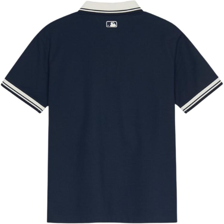 New MLB Polo Shirt Unisex Marine Blue 3APQB0253-09NYS