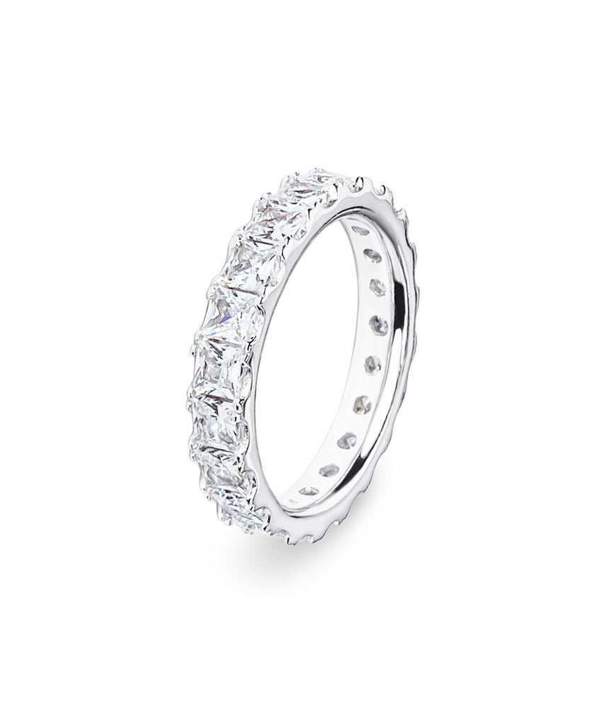 Raindrop Jewelry 3Mm Princess Eternity Ring [S925]