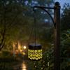 Solar Chandelier Iron Hollow Pattern Outdoor Solar Light