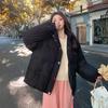 2025 Winter New Korean Version of High-end Color Button Women's Hooded Casual Windproof Warm Cotton Jacket Thickened and Loose