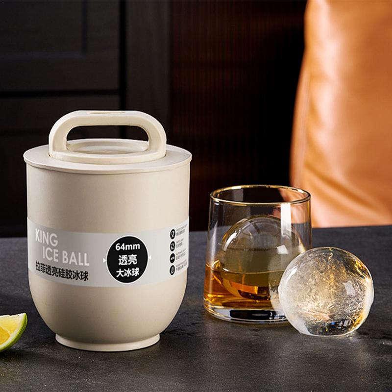Molde de Bola de Hielo Moldes de Hielo Esféricos Fabricante de Hielo de Silicona Para Congelador Herramientas de Cocina Reutilizables Liberación Fácil Para Cóctel Té Café