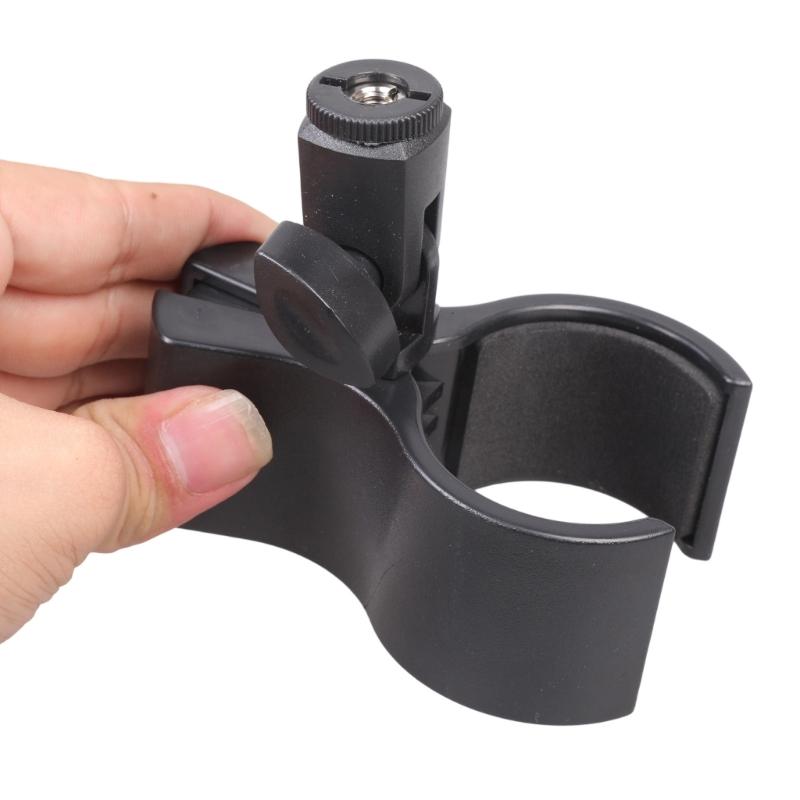 Microphones Stand Clip Holder For Hair Dryers Flashlights Telescopes Featuring Angle Adjustment Knob Design