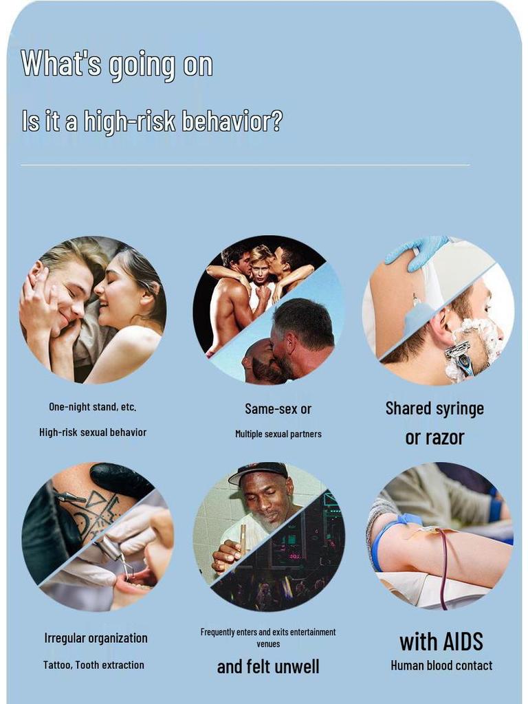 Wanfu Four-in-One Blood Test Kit: HIV, AIDS, Syphilis, Hepatitis B & C Multi-Test Strips