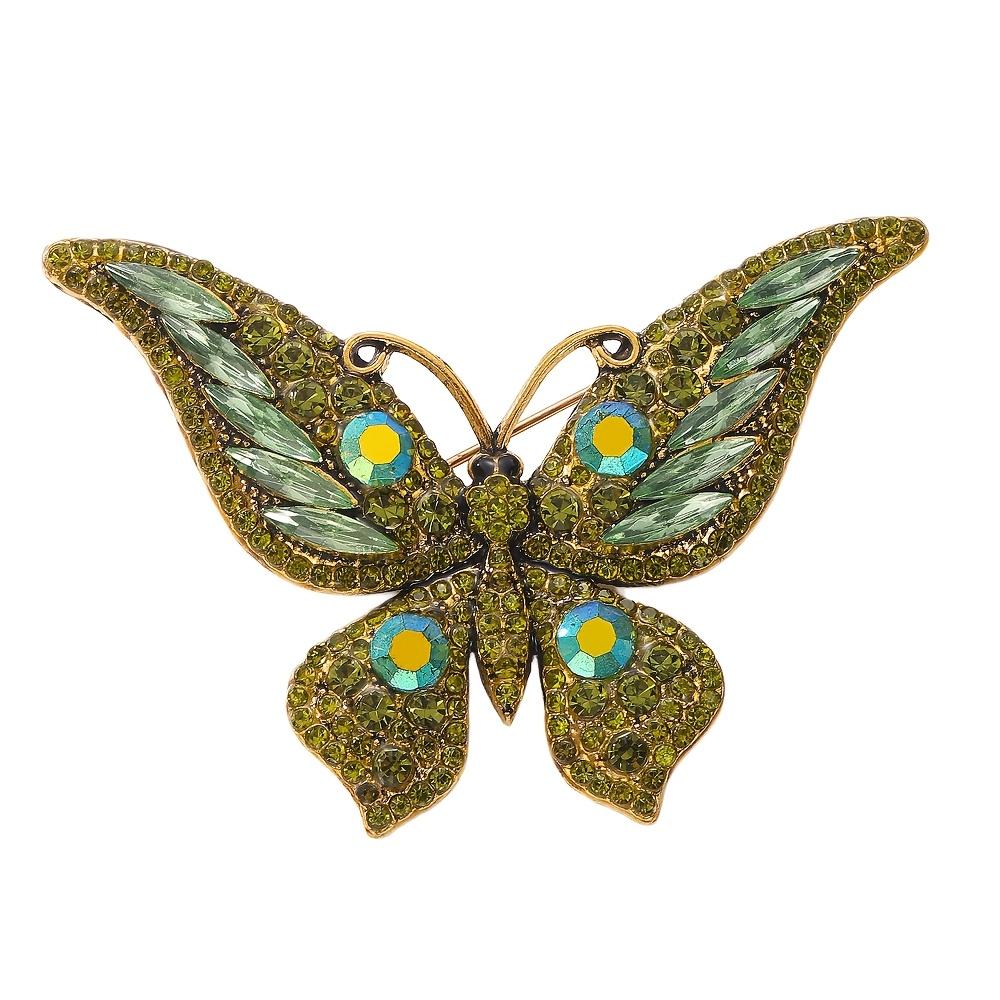 Women Vintage Rhinestone Brooch Elegant Crystal Decorative Pin Fashion Jewelry Accessory for Suits Coats Jackets Dresses and Special Occasions
